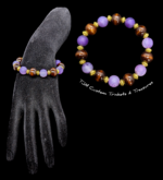 Agate & wood bracelet