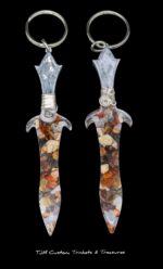 Silver dagger keychain