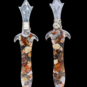 Silver dagger keychain